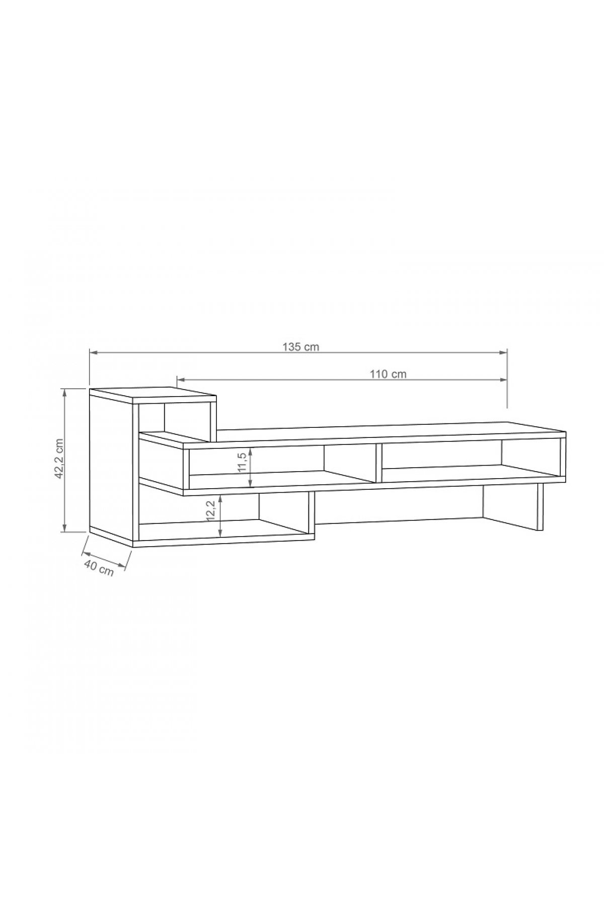 Evsimo Alfa TV Sehpası Oak Evsimo Alfa TV Sehpası Oak